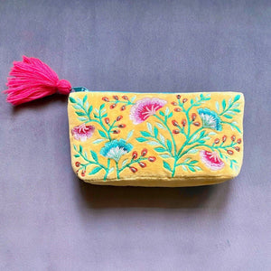 Mustard with Turquoise and Pink Detailing Rectangle