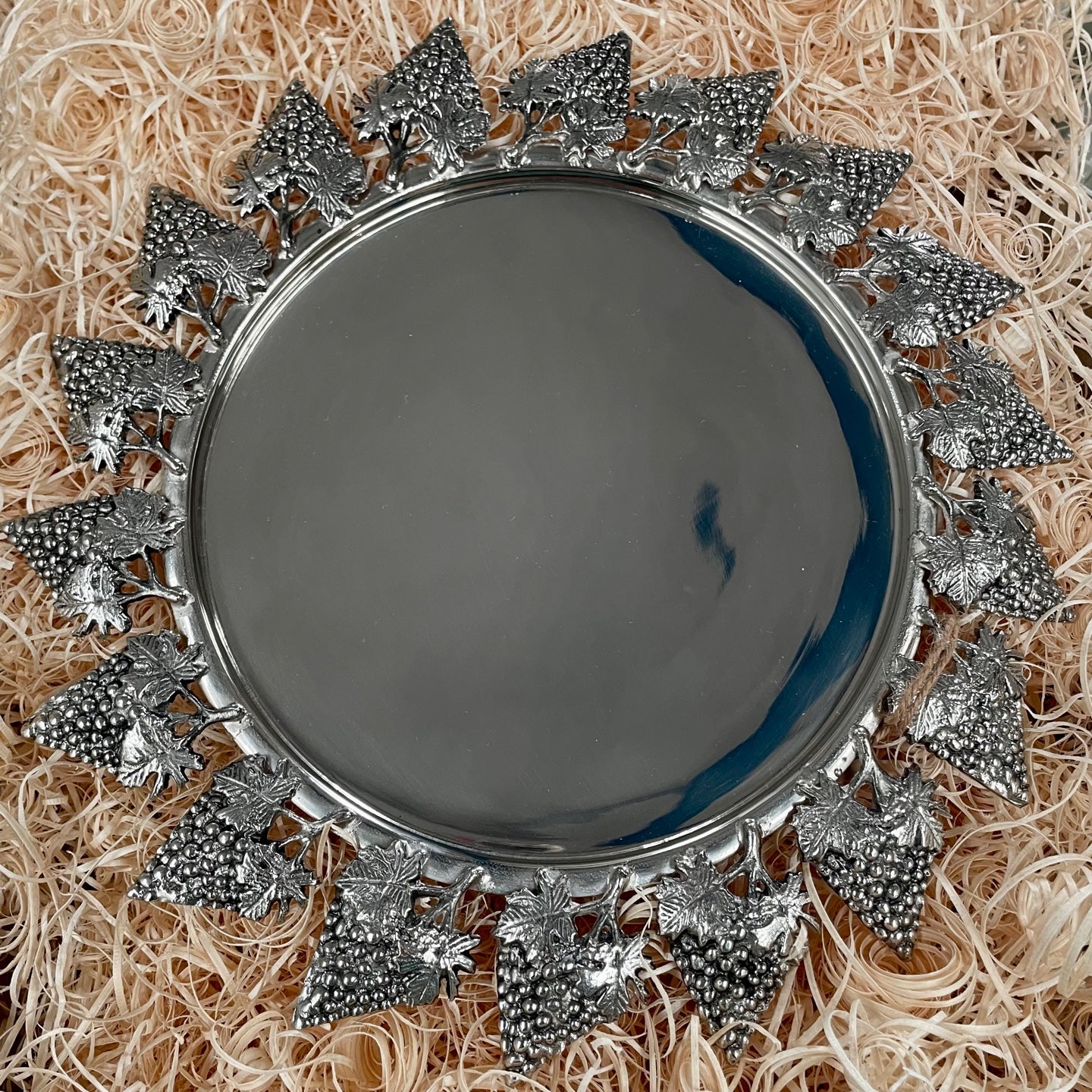 Silver-Plated Grapes Serving Platter
