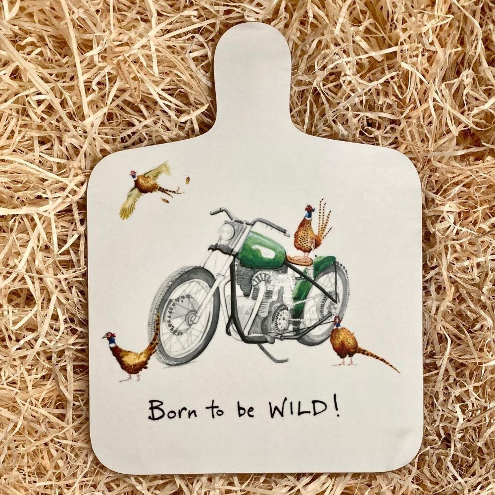 Motorbike "Born to be Wild!" Mini Chopping Board
