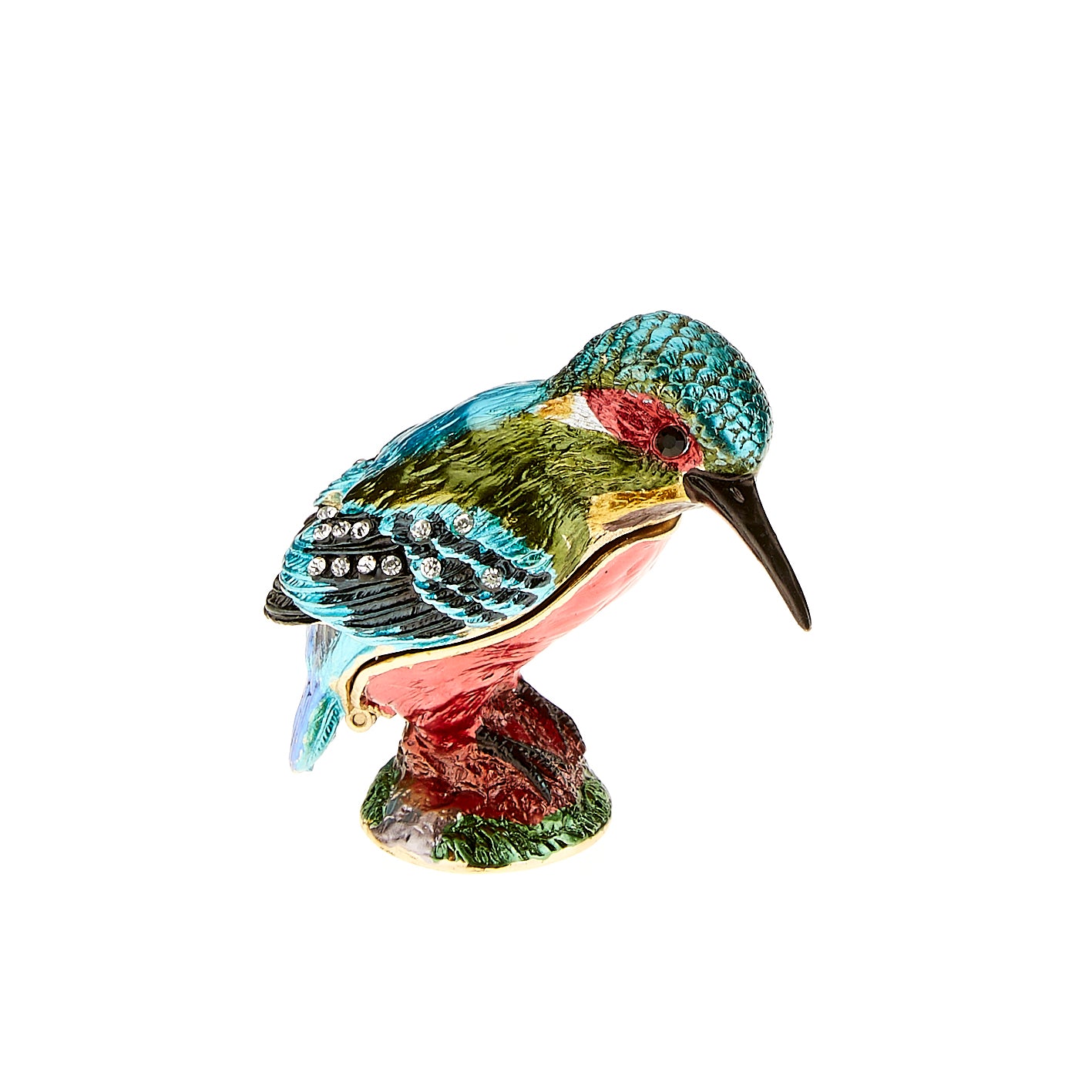 Kingfisher Enamel Bird Box