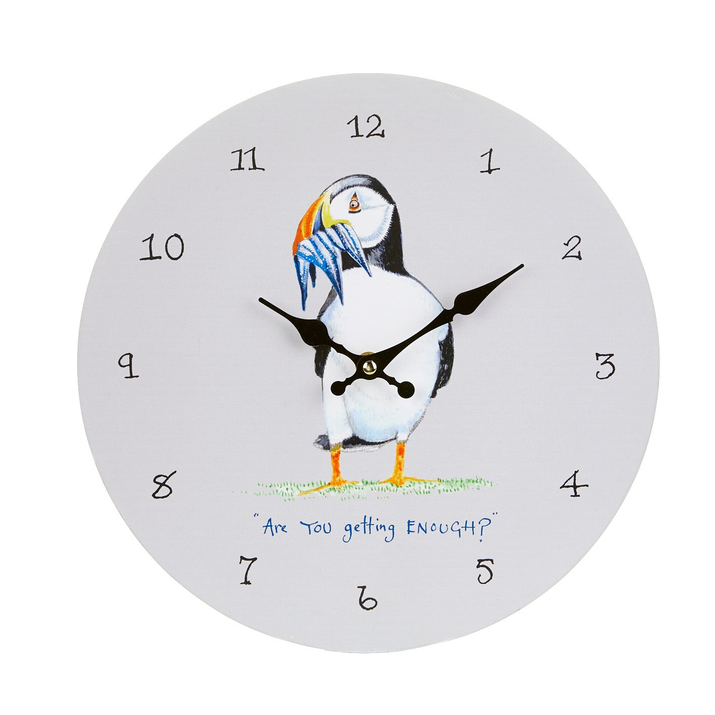 Are you Getting Enough? Puffin Wall Clock