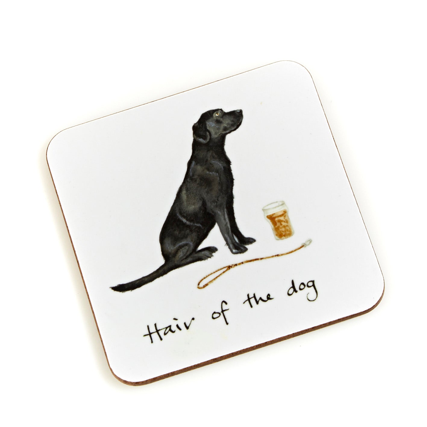 Hair of the Dog Black Labrador Coaster