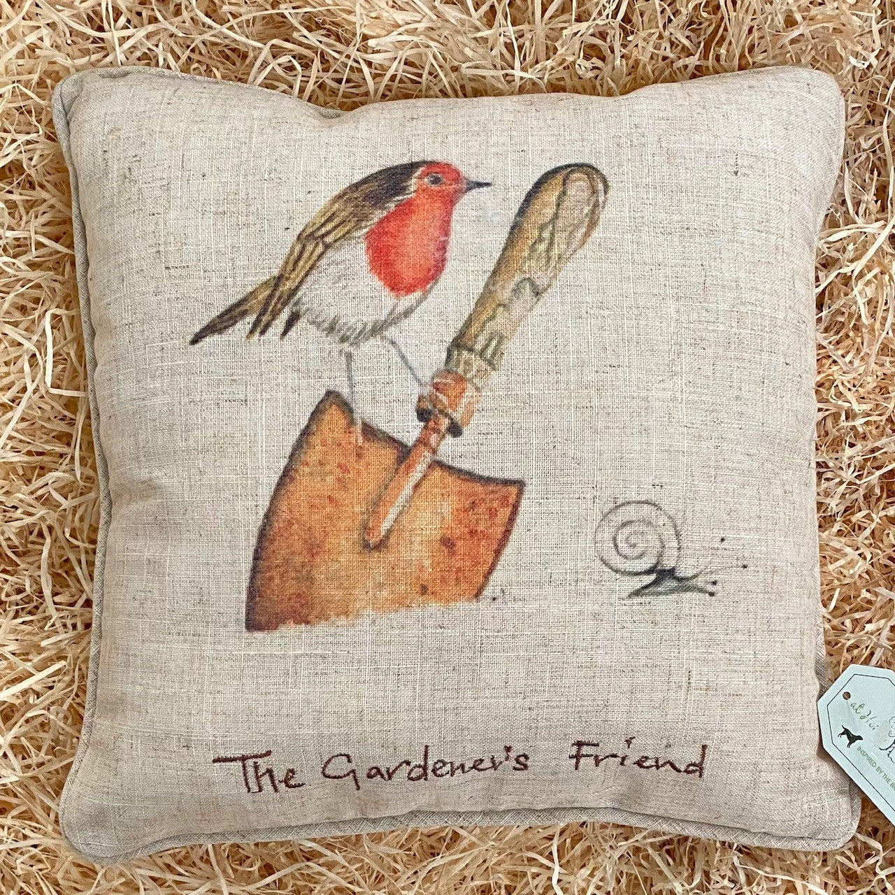 "The Gardener's Friend" Linen Mix Cushion