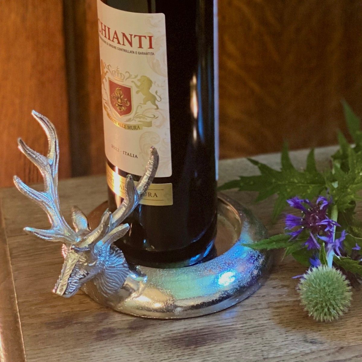 Stag Head Wine Bottle Coaster