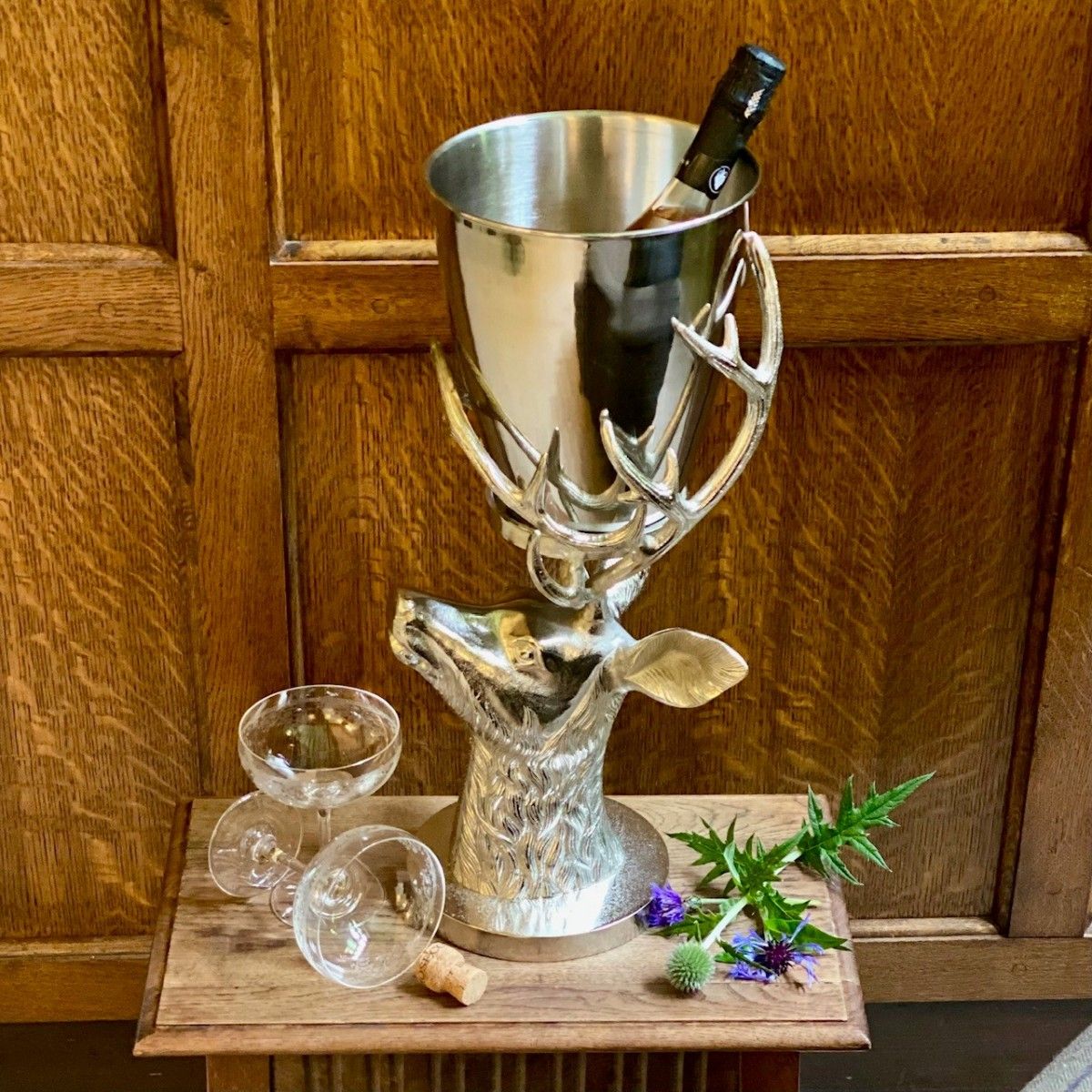 "Roger" The Huge Stag Head Ice Bucket www.athomeinthecountry.co.uk