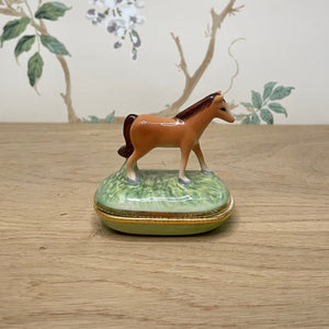 Horse Porcelain Trinket Box