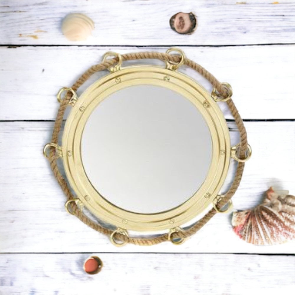 Porthole Mirror with Rope