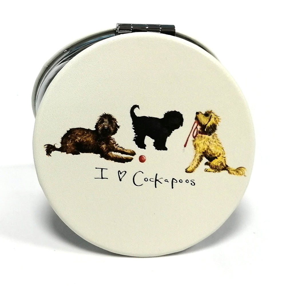 The I Love Cockapoos Make Up Bag, Coin Purse & Compact Set - www