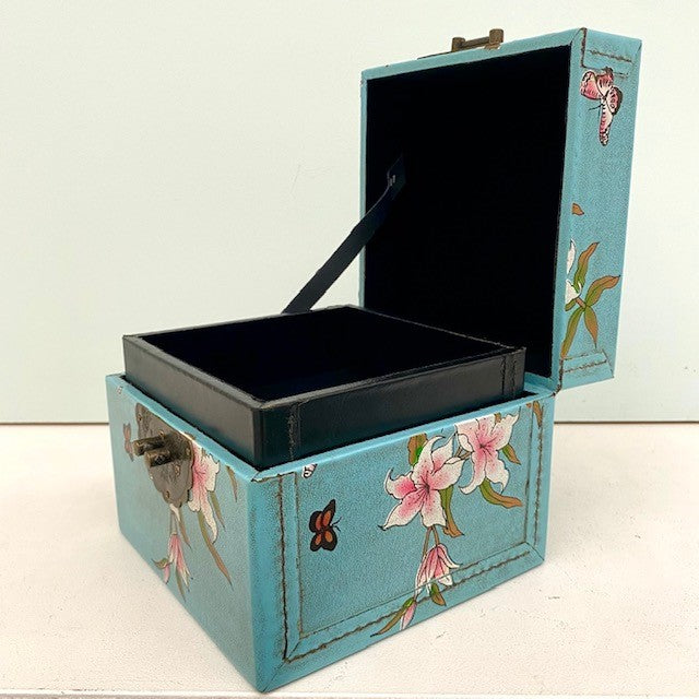 2nd Square Vintage Floral Jewellery Box