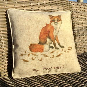 "For Fox Sake!" Linen Cushion
