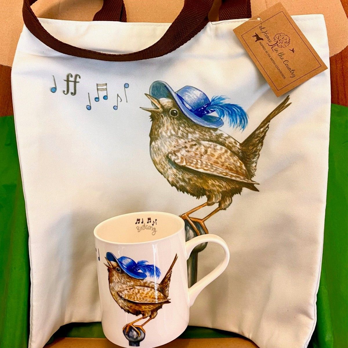 Birdsong Tote Bag & Mug Gift Box