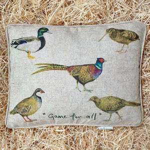 "Game for All" Linen Mix Cushion