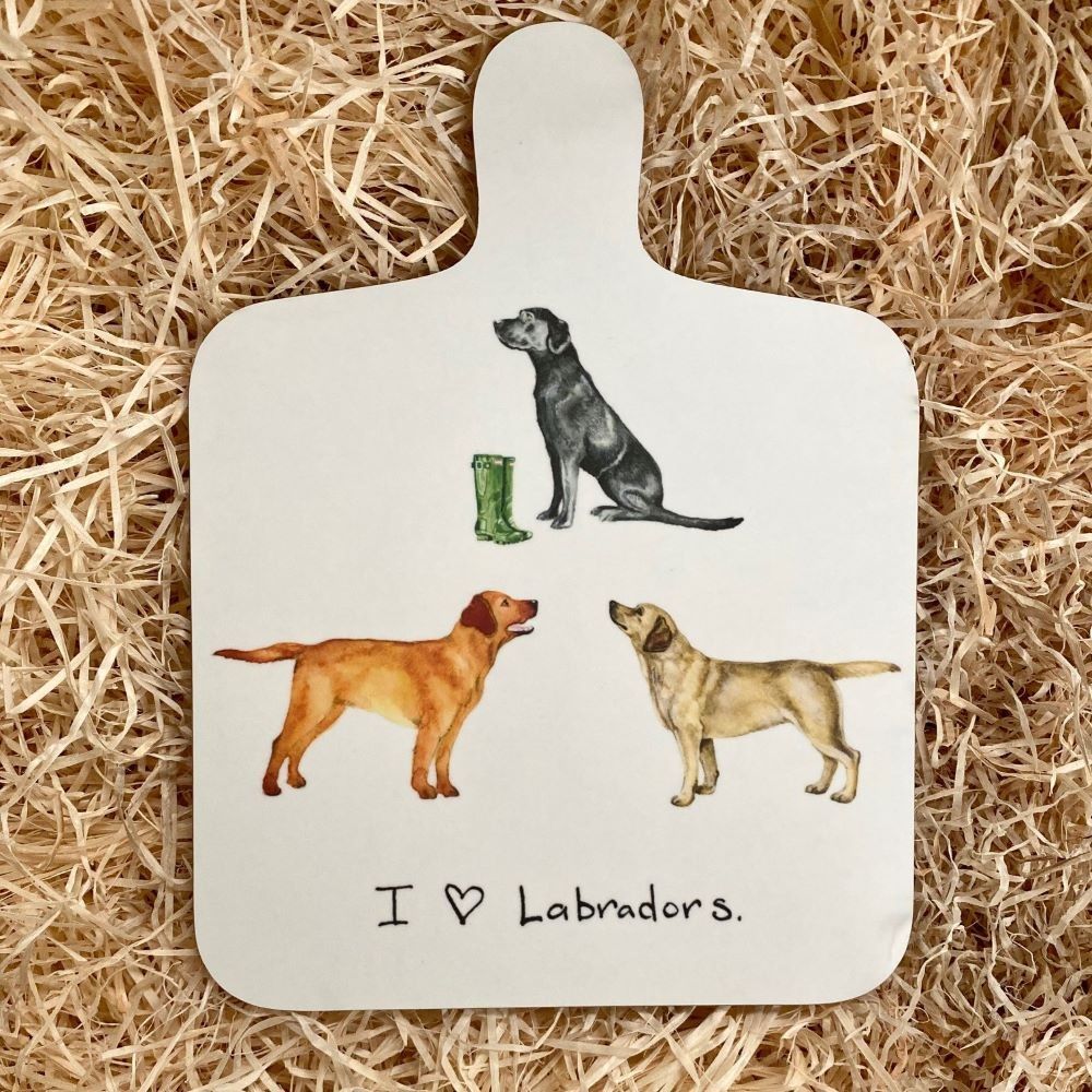 I Love Labradors Mini Chopping Board