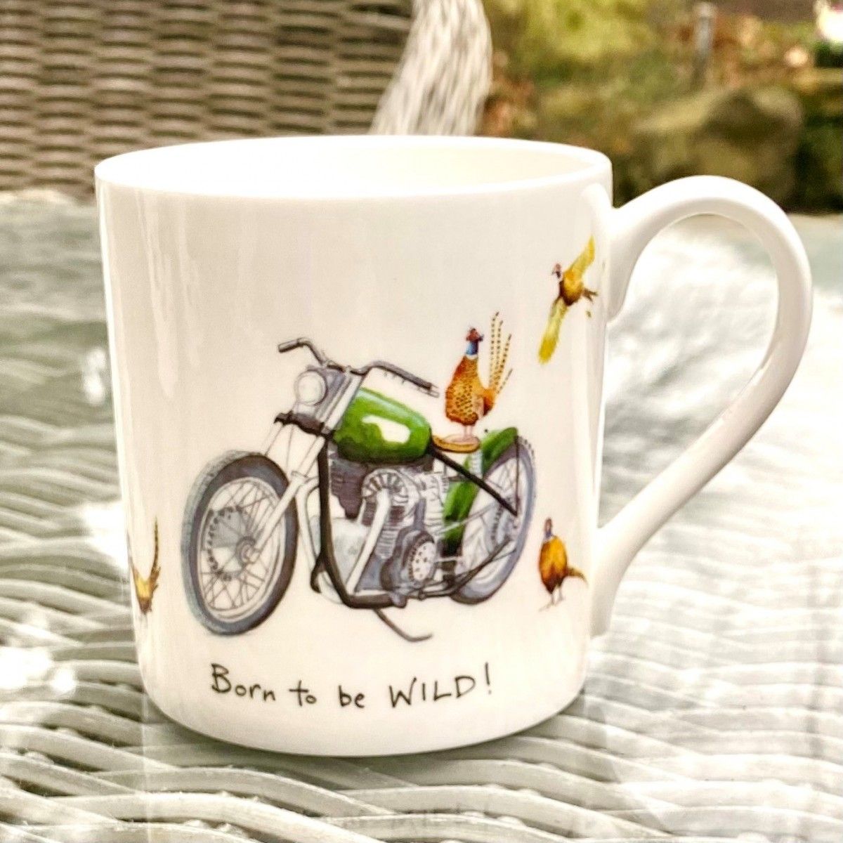 "Geboren um Wild zu sein!" Motorradbecher