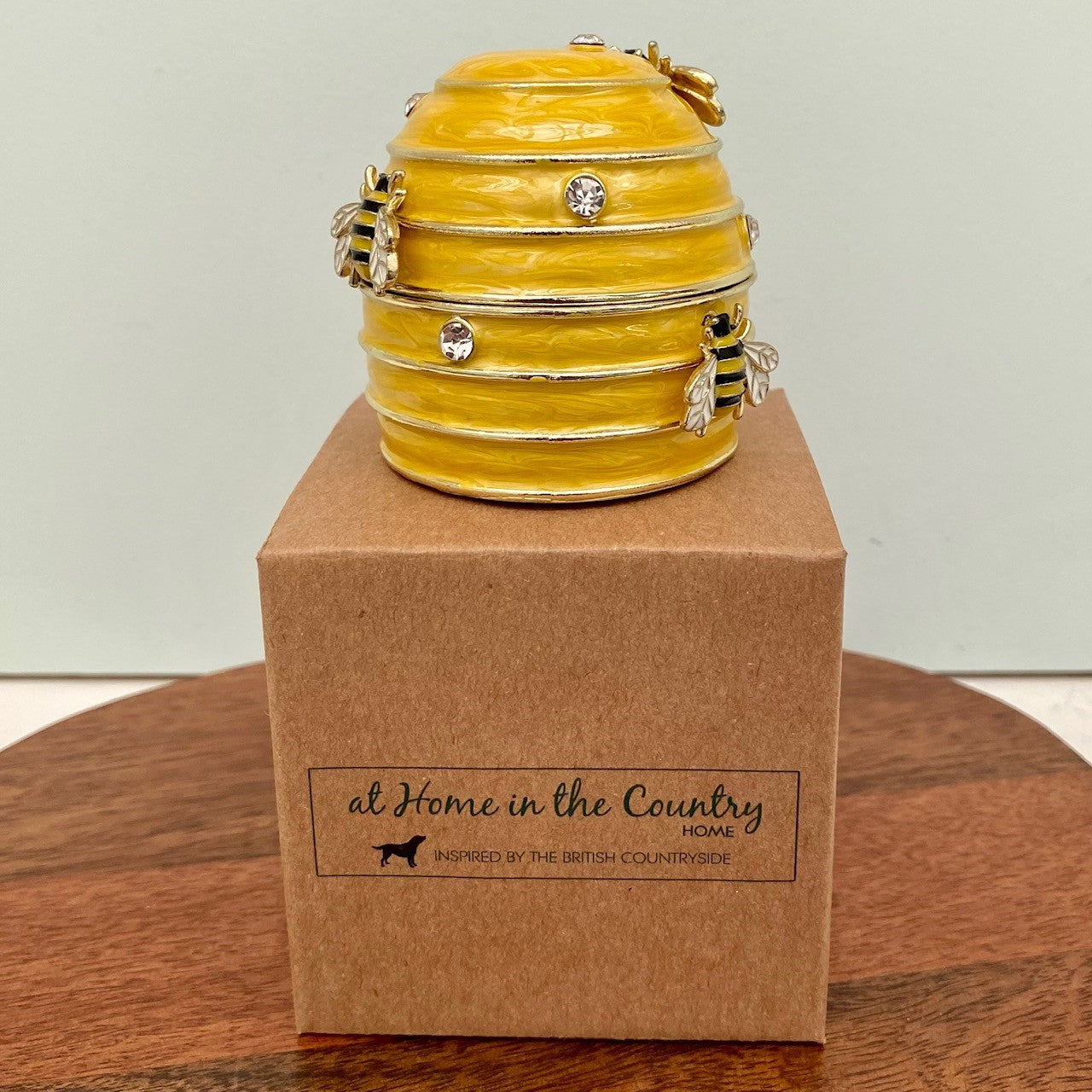 Enamelled Beehive Trinket Box