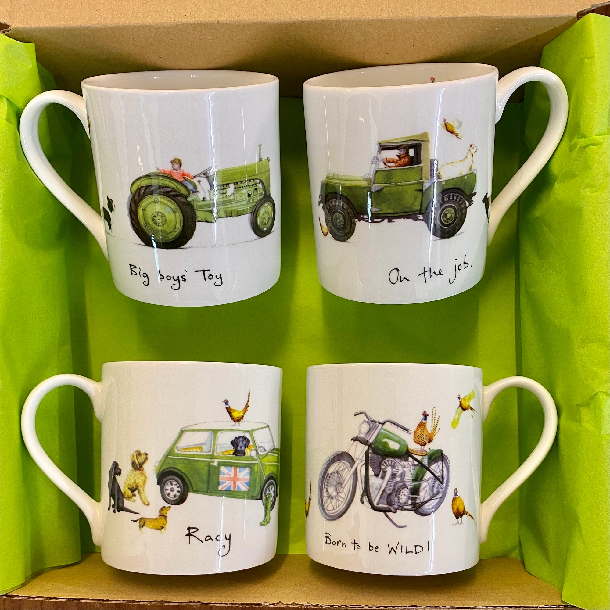 The Four Country Vehicles in a Gift Box