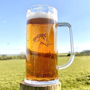 A Pair of Horse Head Polycarbonate Pint Tankards
