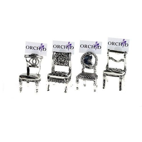 A Set of 4 Chair Place Card Holders At home in the country