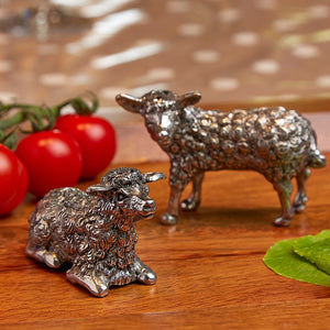 Sheep Salt and Pepper Pewter
