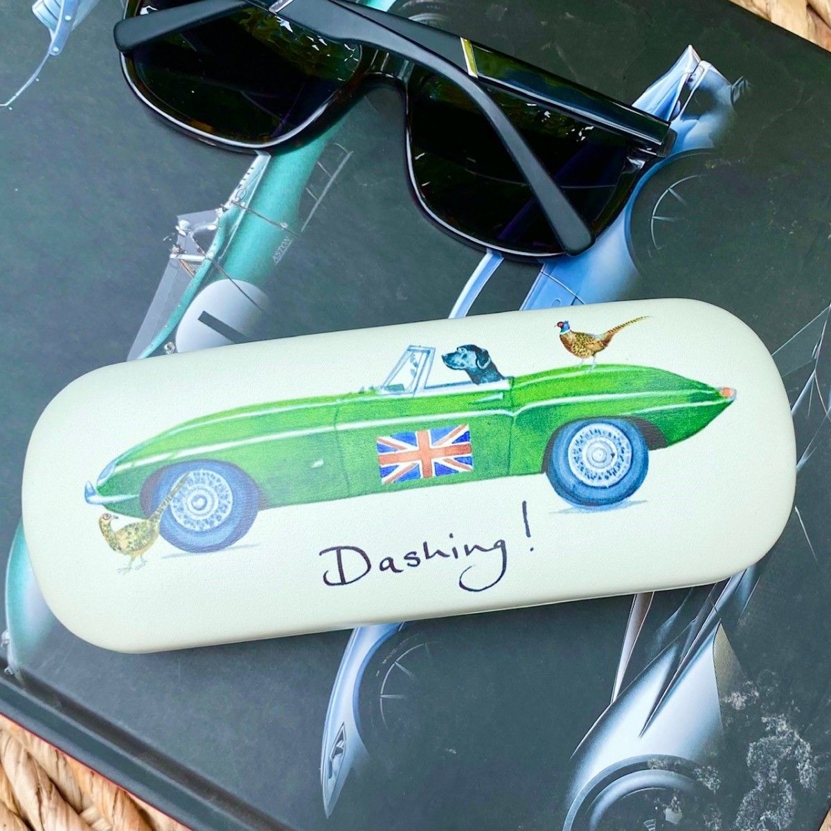 Dashing Jaguar Car Glasses Case