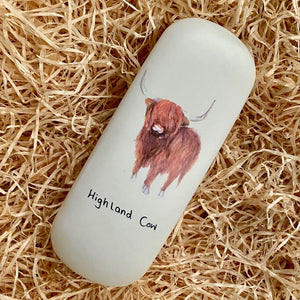Highland Cow Glasses Case