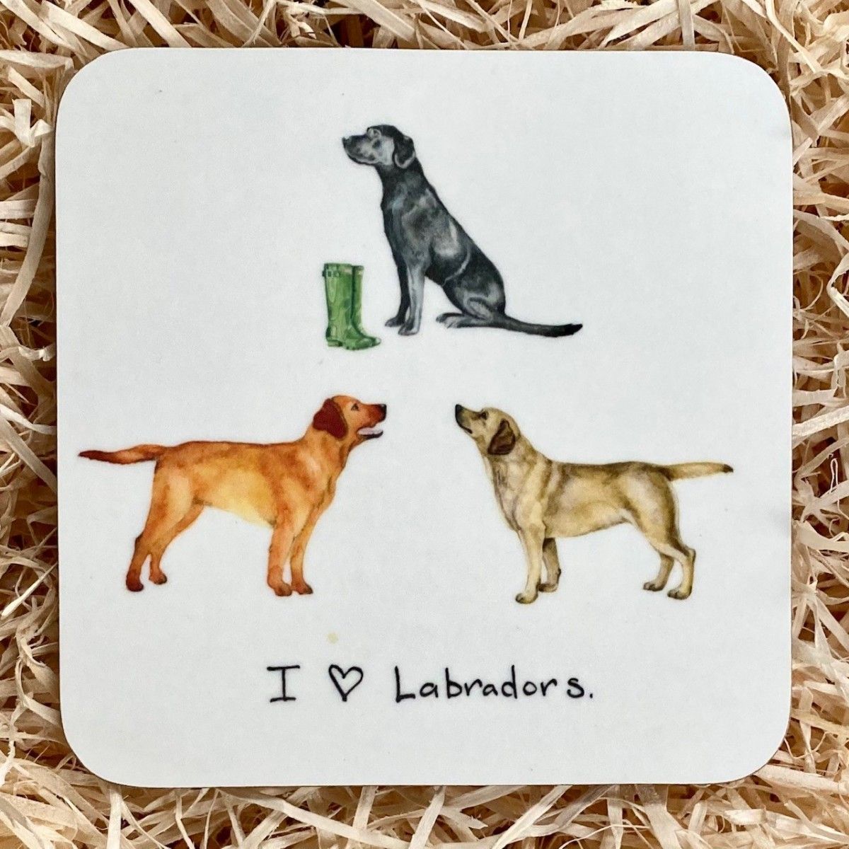 Ich liebe Labradors Untersetzer