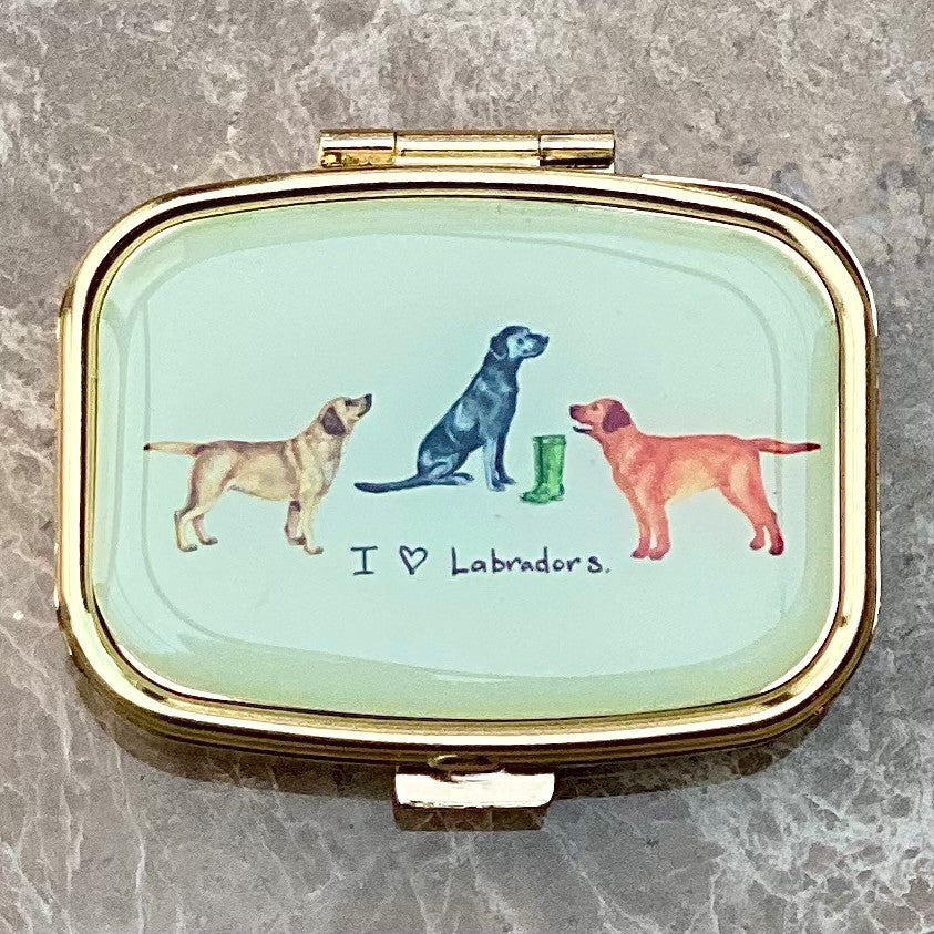 Ich (Herz) Labradors Pillbox