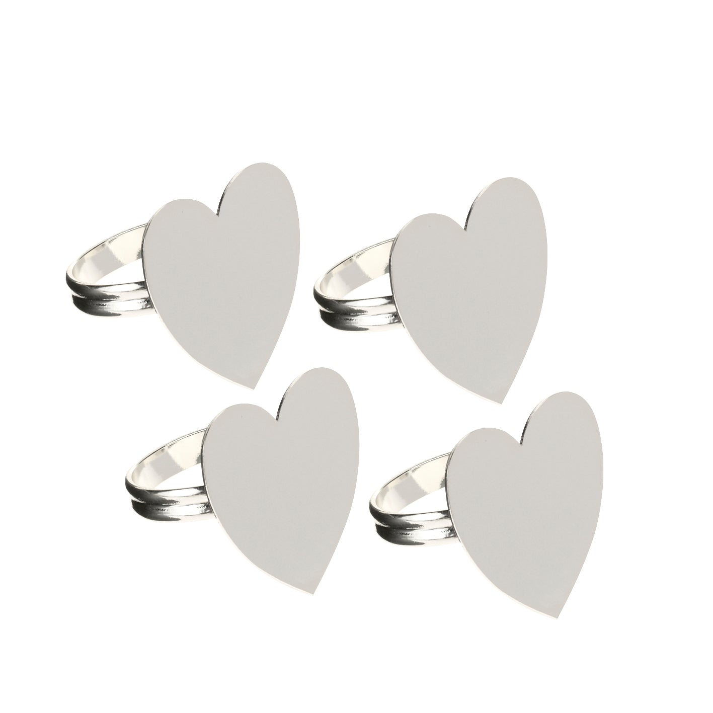 Heart napkin Rings Set of 4