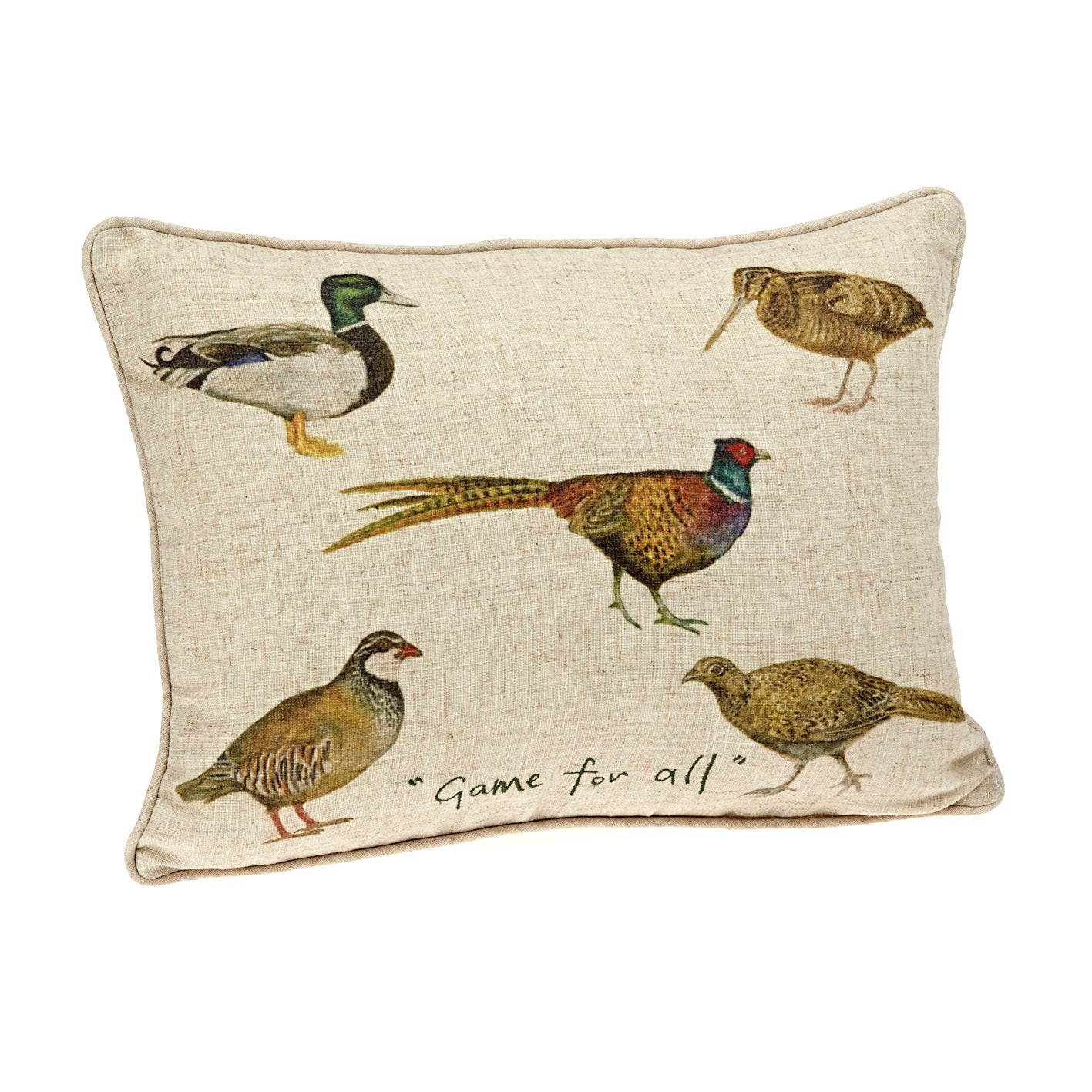 "Game for All" Linen Mix Cushion