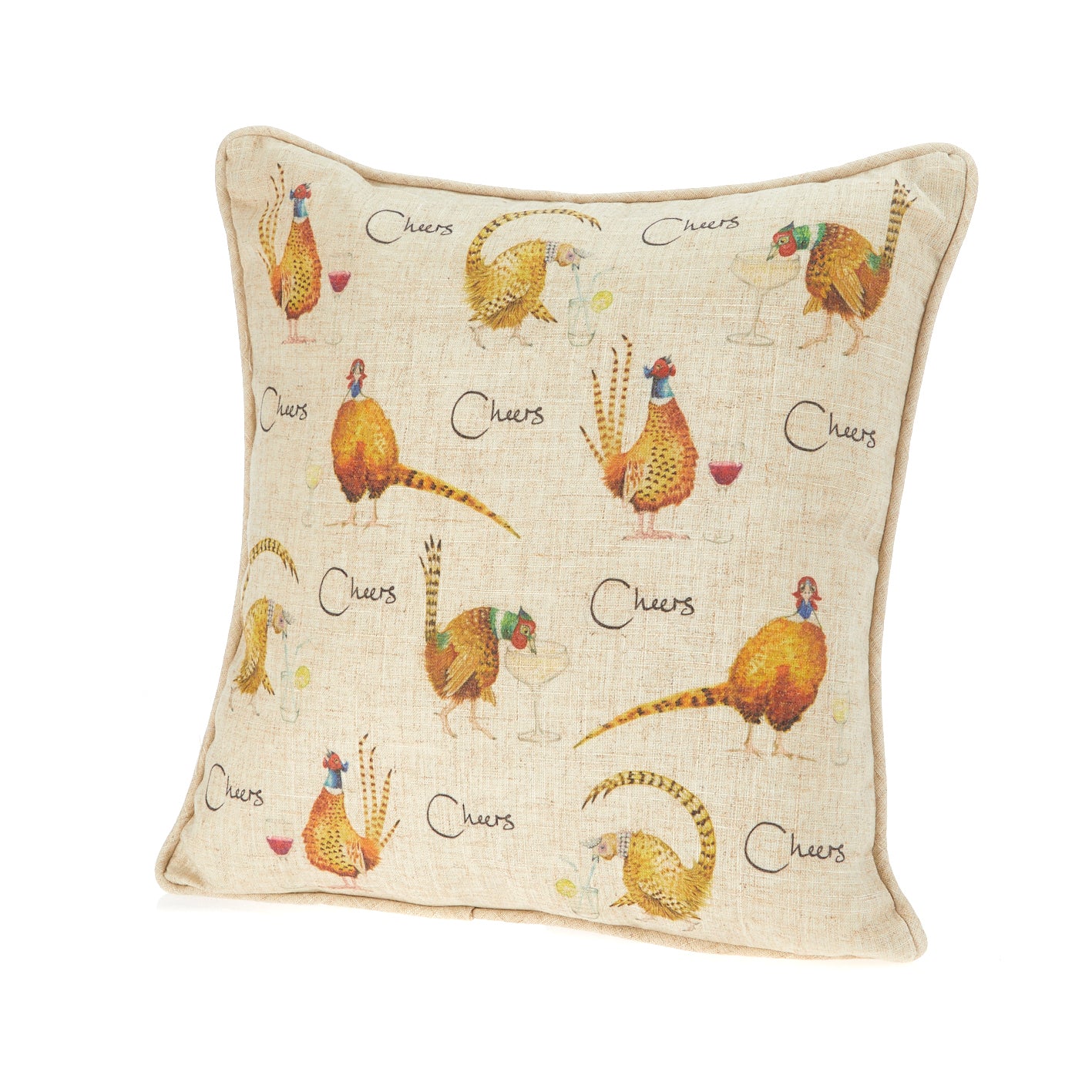 Cheers - Pheasants Linen Mix Cushion