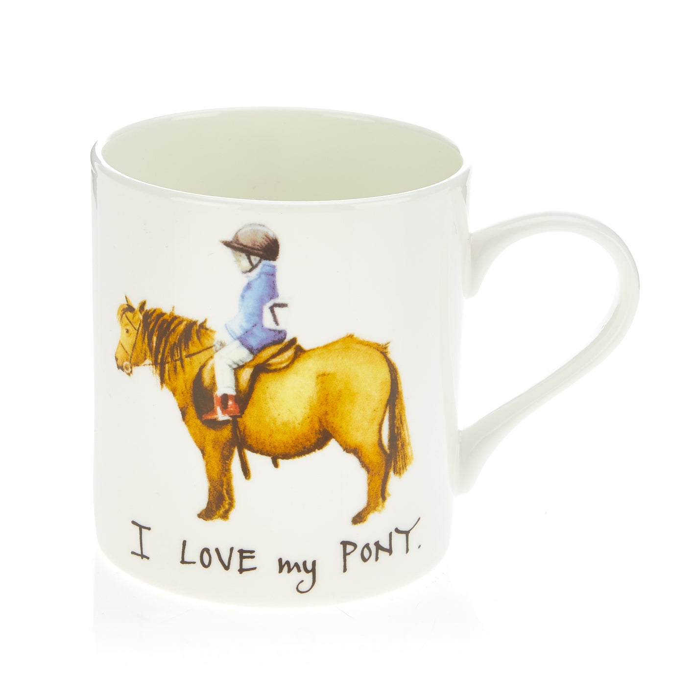 Tasse mit der Aufschrift „I Love my Pony“.
