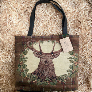 Stag Design Embroidered Bag.