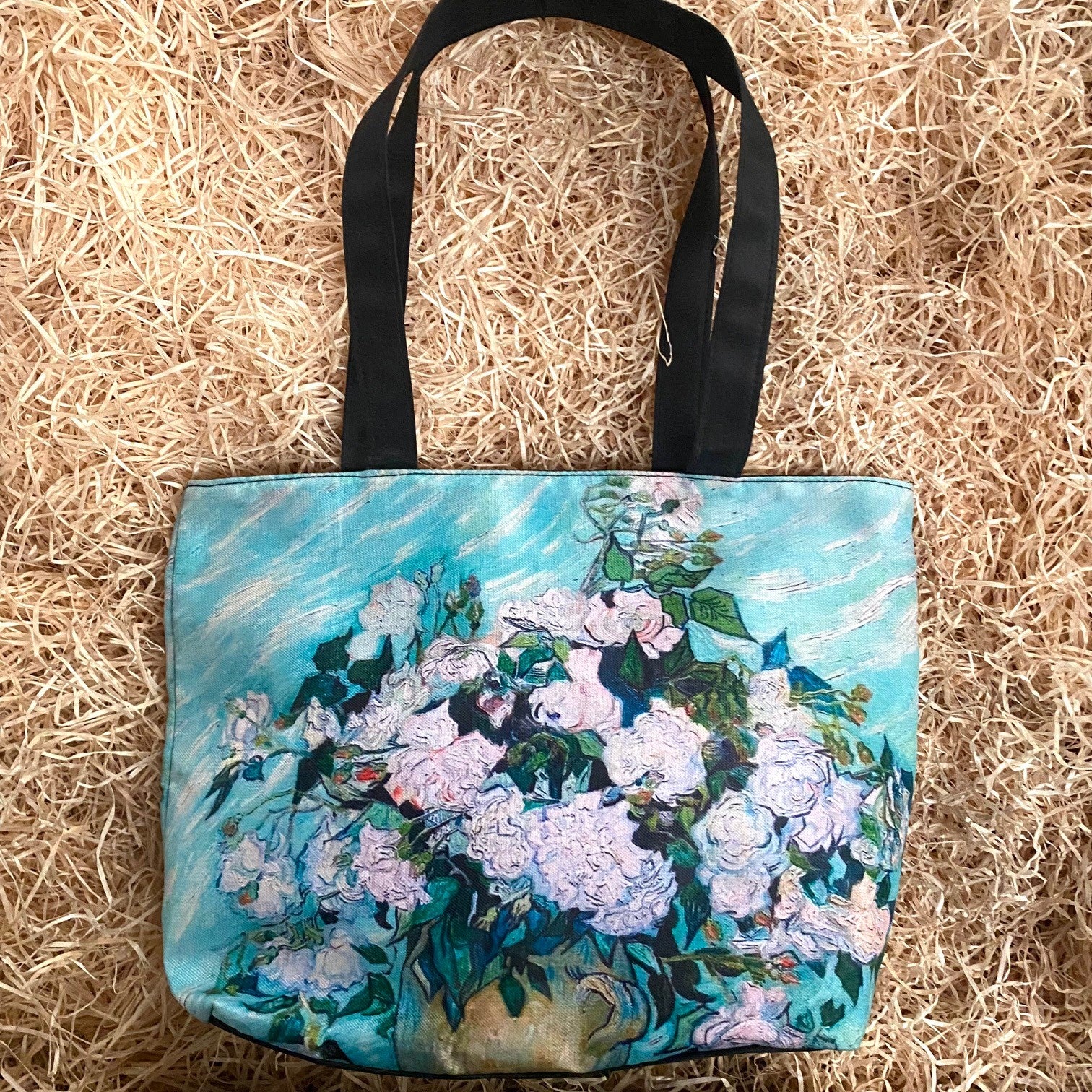 Oilcloth Turquoise Flower Bag